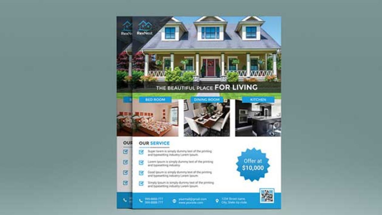 23+ Amazing Free Real Estate Flyer Templates PSD Download Regarding Free Real Estate Flyer Templates Word