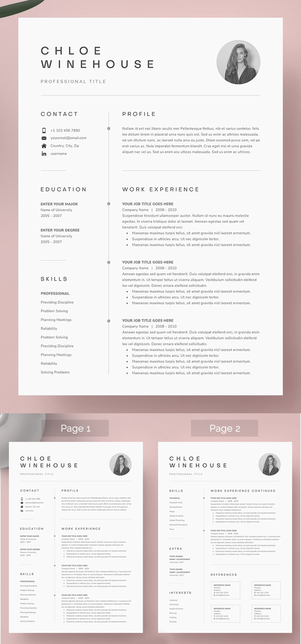 Resume template and cover letter