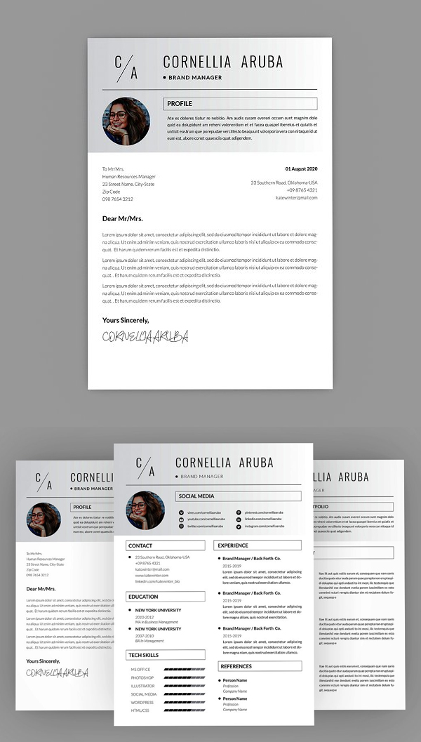 Cornellia Brand Resume Design