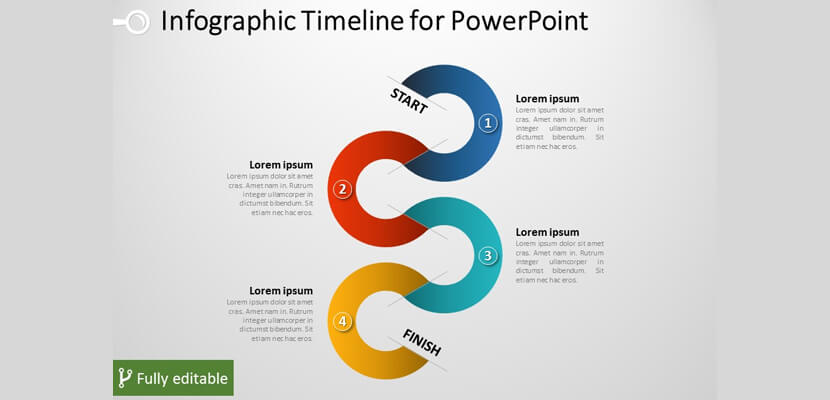 Vertical timeline infographic for PowerPoint