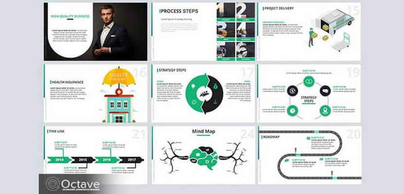 free infographic powerpoint template by bypeople