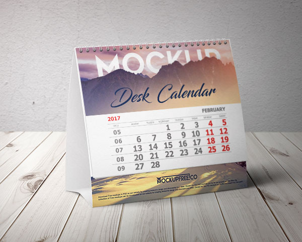 Calendar mockup table