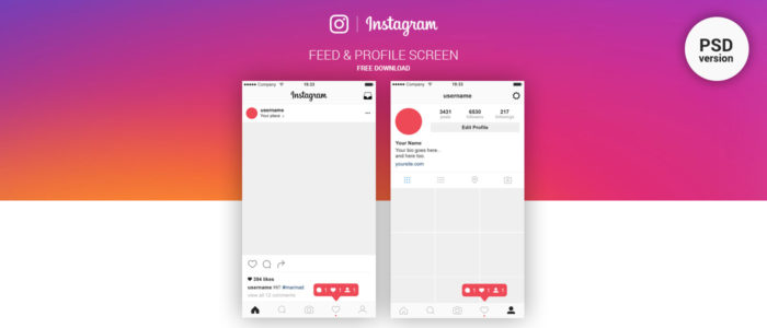 99ac8544377887.5810fa1075e9c Instagram Mockup Templates to download for your presentations