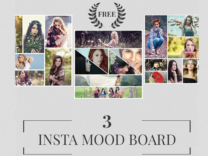 Free-insta-mood-board-2disp Instagram templates to download in your presentations