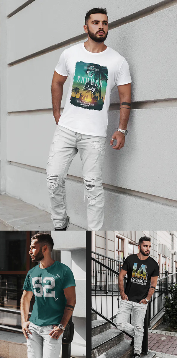 Stylish Men's T-Shirt Mockup - Free T-Shirt Mockup Templates PSD