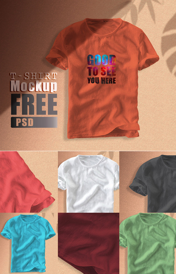 Free t-shirt mockup templates 