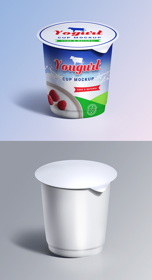Free Yogurt Cup Mockup PSD Template - Free Presentation Mockup Templates