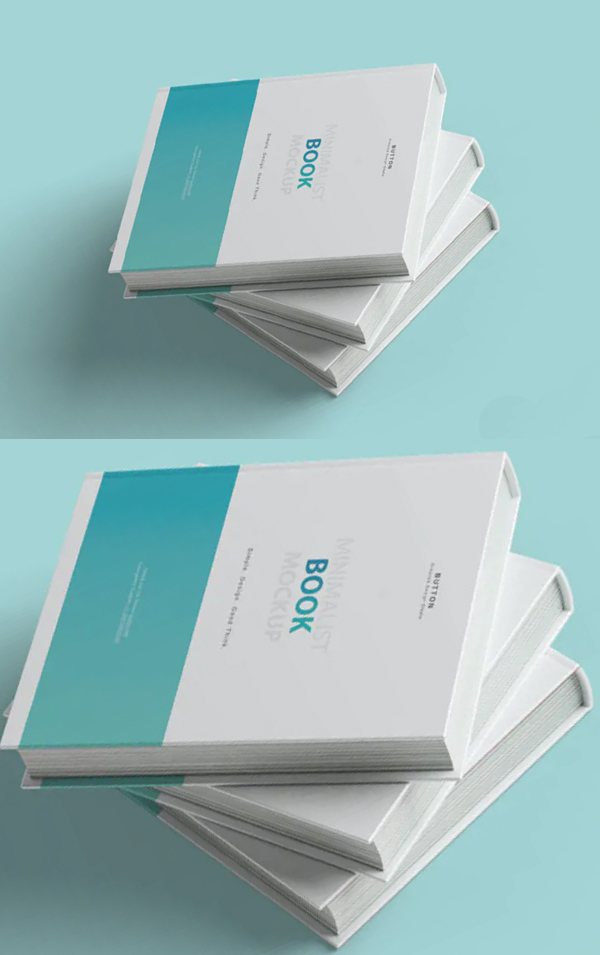 Realistic Book Cover Mockup Templates - Simple Book Cover Mockup