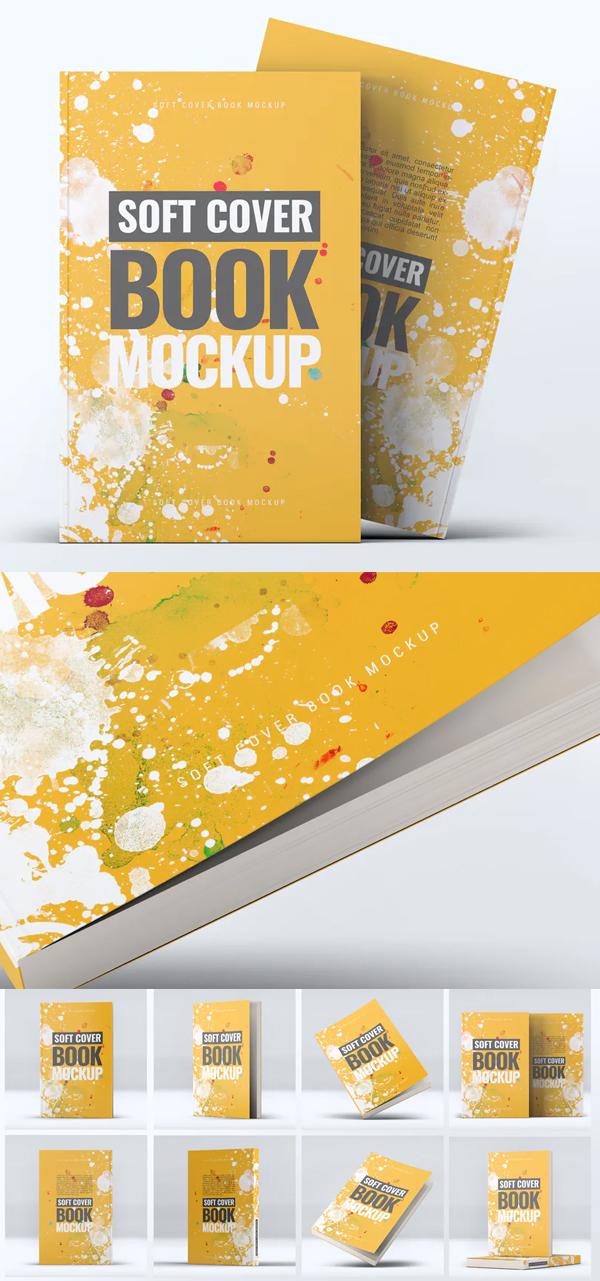 Softcover book mockup