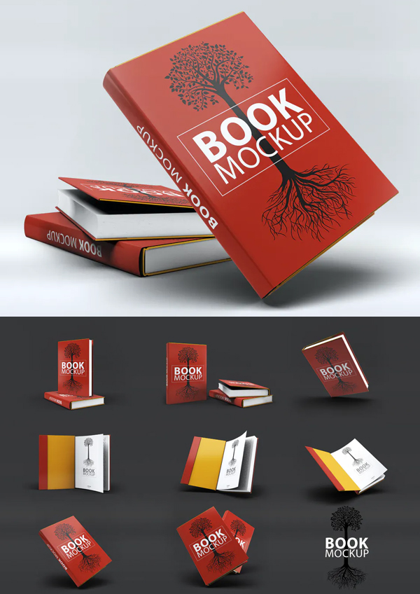 Red book cover mockup