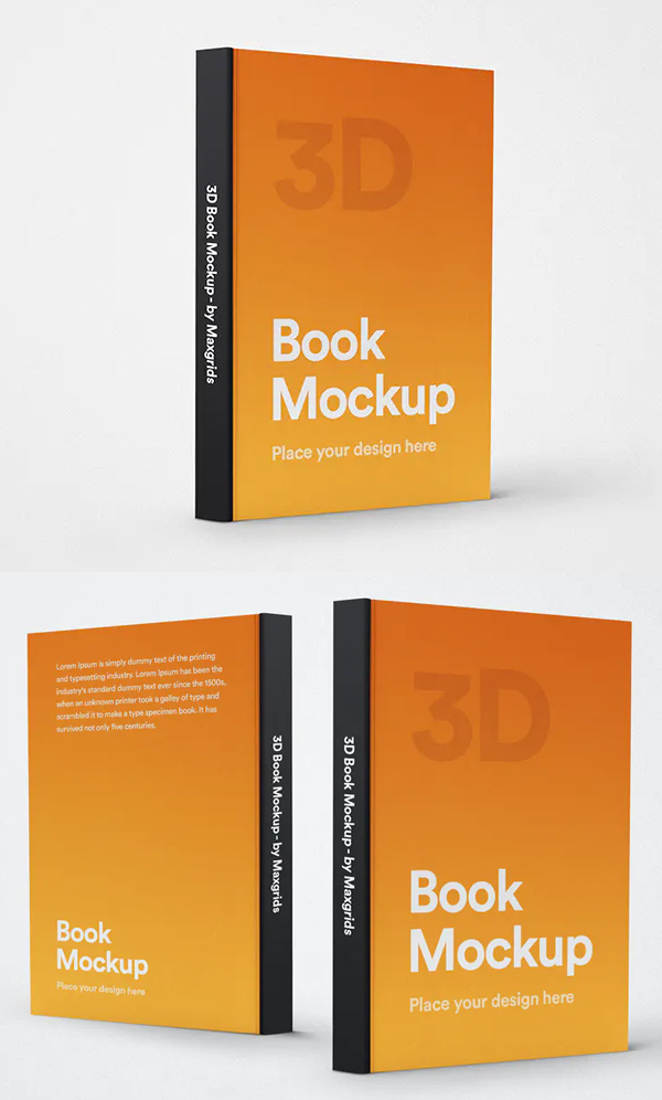 3D book mockup