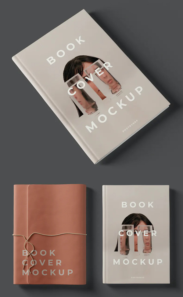 Realistic Book Cover Mockup Templates - Fashion Book Cover Mockup