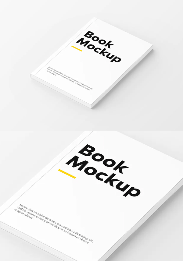 Realistic Book Cover Mockup Templates - Creative Book Mockup