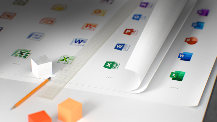 Microsoft Office redesigns the look of its icons